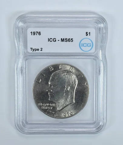 1976 Eisenhower $1 Type 2 MS65 ICG