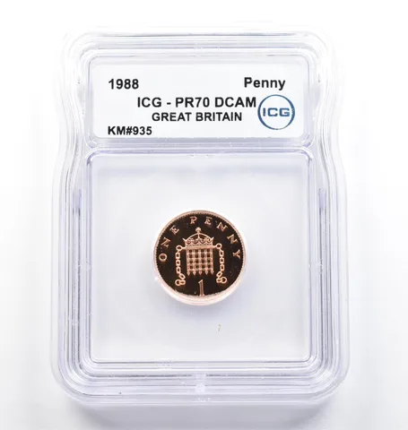 1988 Great Britain Penny KM#935 PR70 DCAM ICG *9794