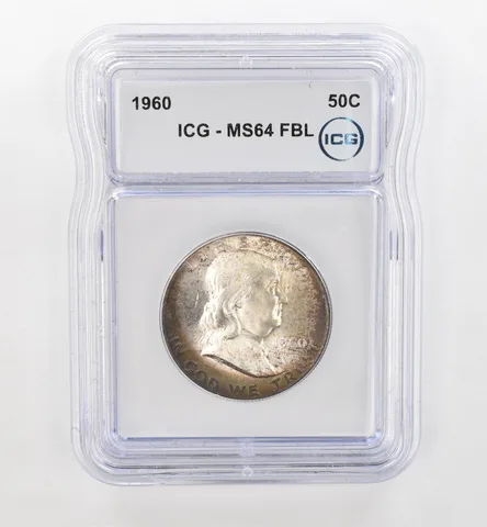 1960 Franklin Half Dollar MS64 FBL ICG Beautiful Tone *0456