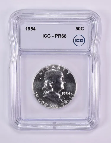1954 Franklin Half Dollar PR68 ICG