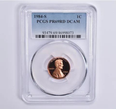 1984-S Lincoln Memorial Cent PR69 RD PCGS Blue Lbl