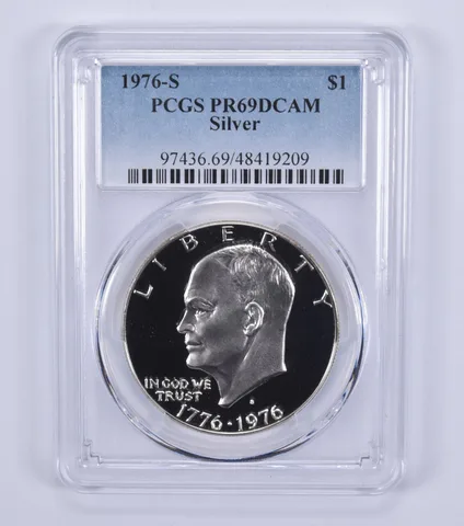 1976-S Eisenhower $1 Silver PR69 DCAM PCGS Blue Label
