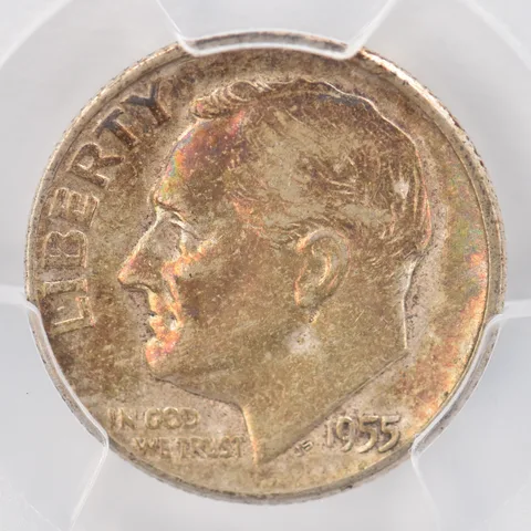 1955 Roosevelt Dime XF45 PCGS Beautiful Tone *0772