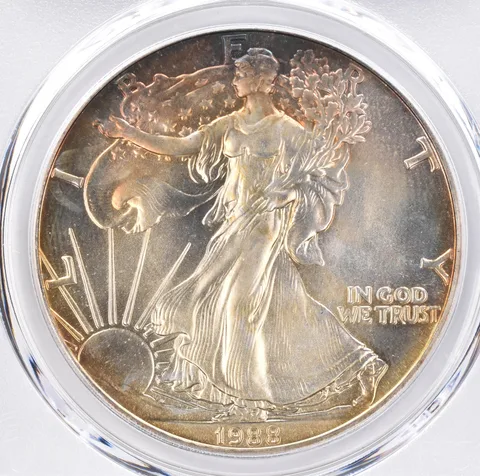 1988 American Silver Eagle MS68 PCGS Beautiful Tone *1297