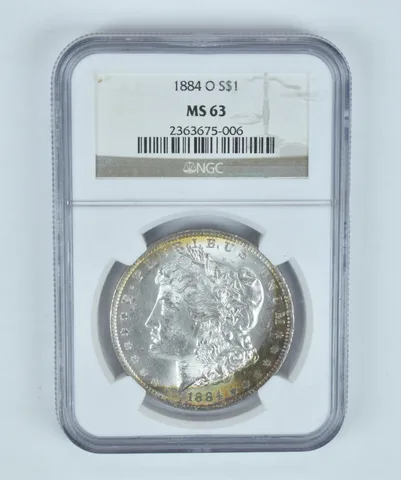 MS63 1884-O Morgan Silver Dollar NGC Beautifully Toned a2197