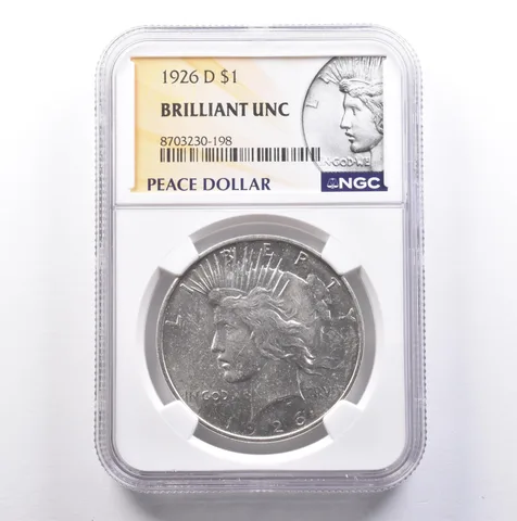 1926-D Peace Silver Dollar BU NGC *9040