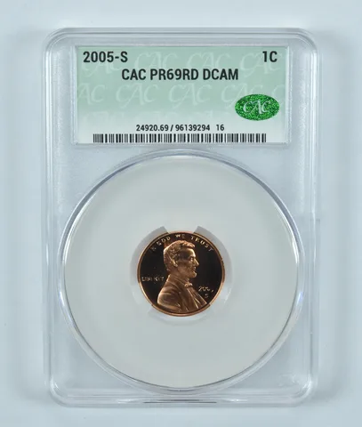2005-S Lincoln Memorial Cent PR69 RD DCAM CAC CACg