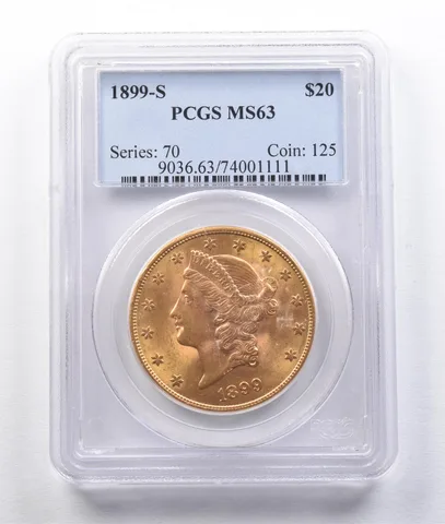 1899-S $20 Liberty Head Gold Double Eagle MS63 PCGS *2973