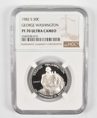 1982-S George Washington Commemorative Half Dollar PF70 NGC Brown Label