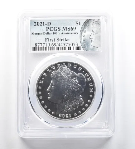 2021-D Morgan Silver Dollar First Strike MS69 PCGS *7240
