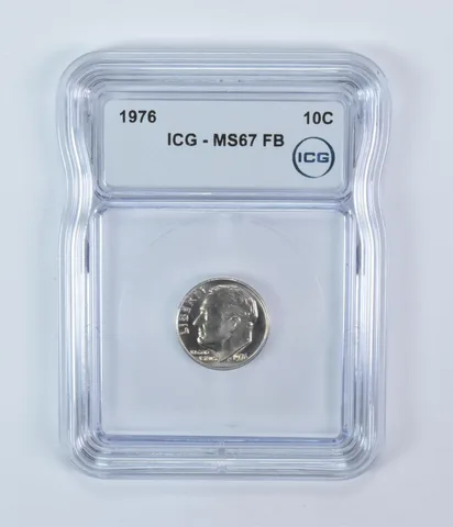1976 Roosevelt Dime MS67 FB ICG
