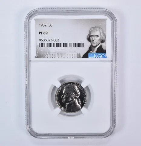 1952 Jefferson Nickel PF69 NGC Special Label