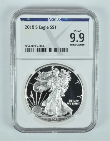 2018-S American Silver Eagle Proof 9.9 UCAM NGC X NGCX