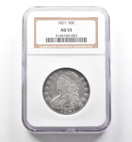 1827 Capped Bust Half Dollar AU55 NGC *7445