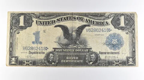 1899 $1 United States Black Eagle Silver Certificate Large Note FR#229a a0714