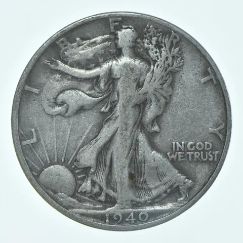 1940-S Walking Liberty Half Dollar CIRC VG+ 90% Silver