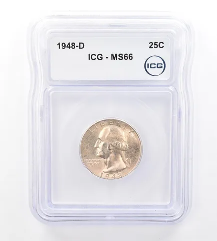 1948-D Washington Quarter MS66 ICG Beautiful Tone a1591