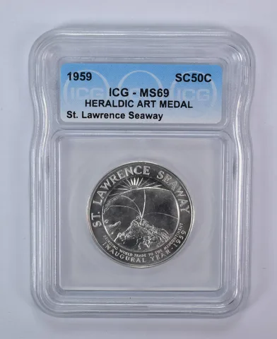 1959 So Called Half Dollar St Lawrence Seaway MS69 ICG