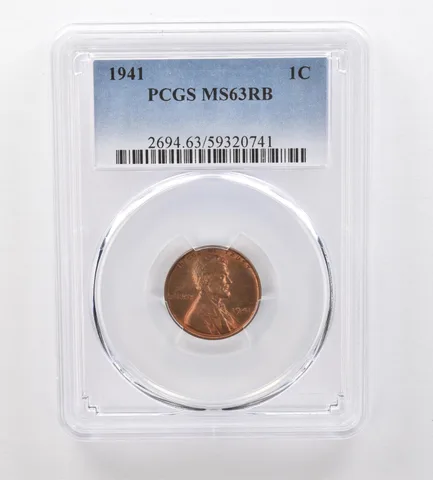 1941 Lincoln Wheat Cent MS63 RB PCGS Beautiful Tone *2060