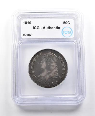 1810 Capped Bust Half Dollar O-102 Authentic ICG *5651