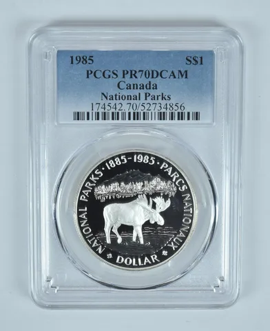 1985 Canada 1 Dollar Silver National Parks PR70 DCAM PCGS Blue Label