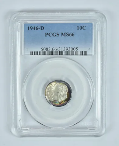 MS66 1946-D Roosevelt Dime PCGS Fantastic Tone a3937