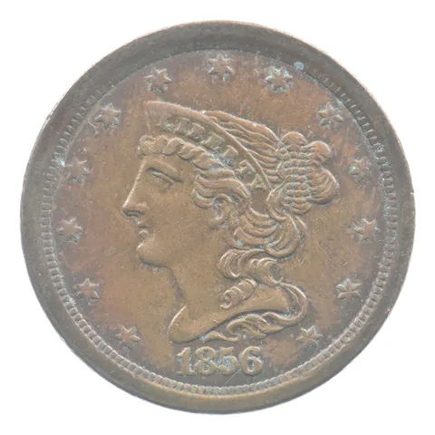 1856 Braided Hair Half Cent *9394