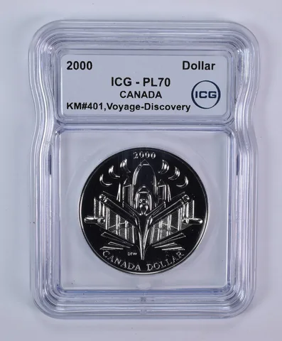 2000 Canada 1 Dollar Voyage Discovery KM#401 PL70 ICG