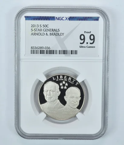 2013-S 5 Star Generals Commemorative Half Dollar Proof 9.9 UCAM NGC X NGCX