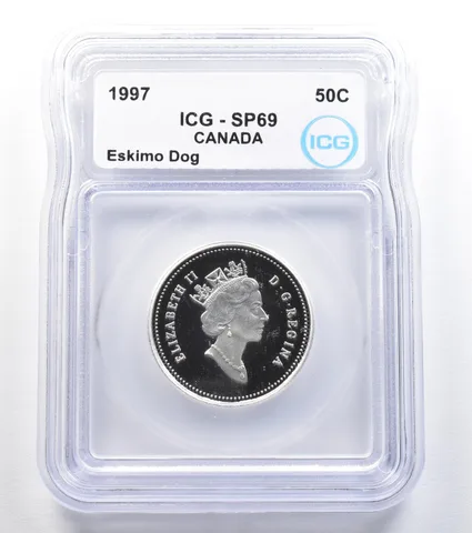 1997 Canada 50 Cents Eskimo Dog SP69 ICG *7914