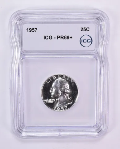 1957 Washington Quarter PR69+ ICG