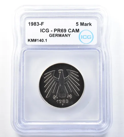 1983 F Germany 5 Mark KM#140.1 PR69 CAM ICG *8884