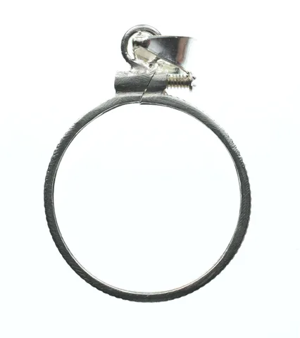 Sterling Silver 7.9 MM Coin Bezel Pendant Frame Edge *2357