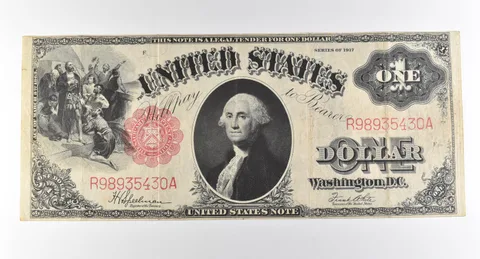 1917 $1 Legal Tender Large Note Red Seal *2883