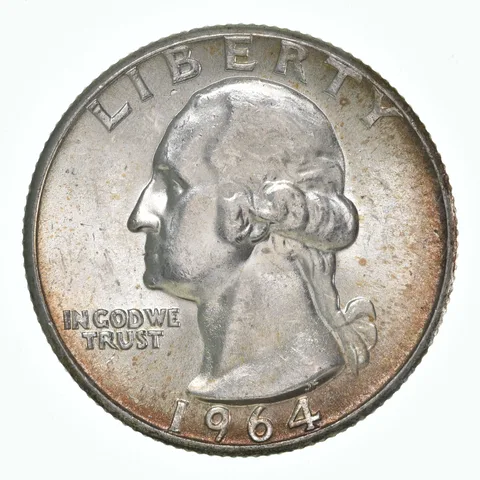 1964 Washington Quarter Insane TONE - Great Colors *5308