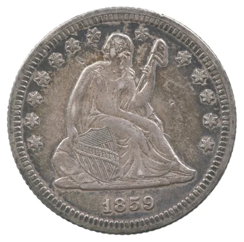1859 Seated Liberty Quarter *8881
