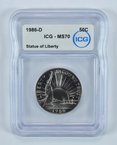 1986-D Statue Of Liberty Commemorative Half Dollar MS70 ICG