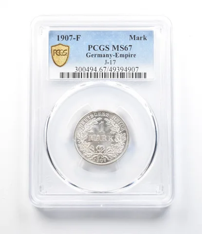 1907-F Germany Empire Mark J-17 MS67 PCGS a4272
