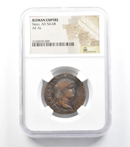 AD 54-68 Roman Empire Nero AE As NGC *5928