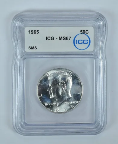 1965 Kennedy Half Dollar SMS MS67 ICG