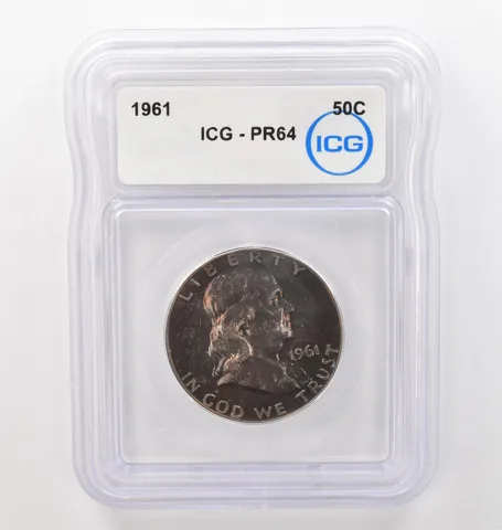1961 Franklin Half Dollar PR64 ICG Beautiful Tone *2462