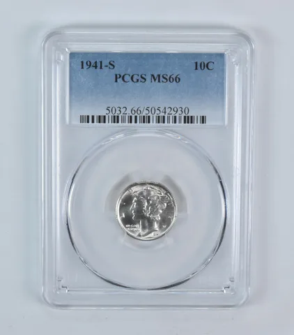 1941-S Mercury Dime MS66 PCGS Blue Label