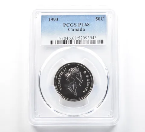 1993 Canada 50 Cents PL68 PCGS Blue Label