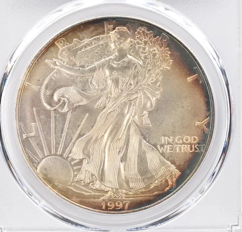 1997 American Silver Eagle MS68 PCGS Beautiful Tone *1157