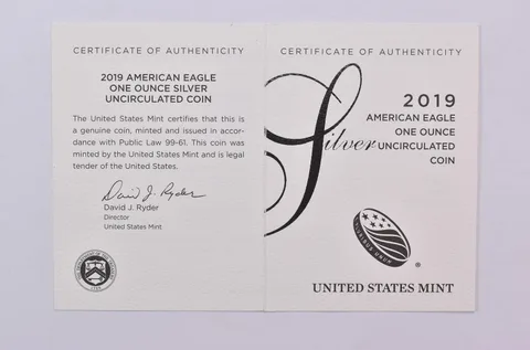 COA 2019-W Burnished Silver Eagle