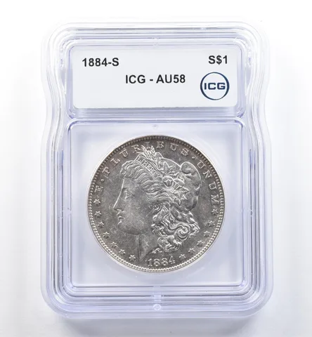 1884-S Morgan Silver Dollar AU58 ICG *6030
