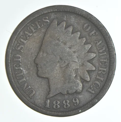 1889 Indian Head Cent AC Average Circ