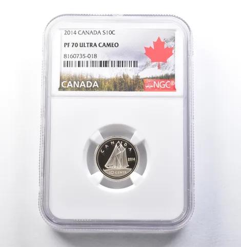 2014 Canada 10 Cents Silver PF70 UCAM NGC *5875