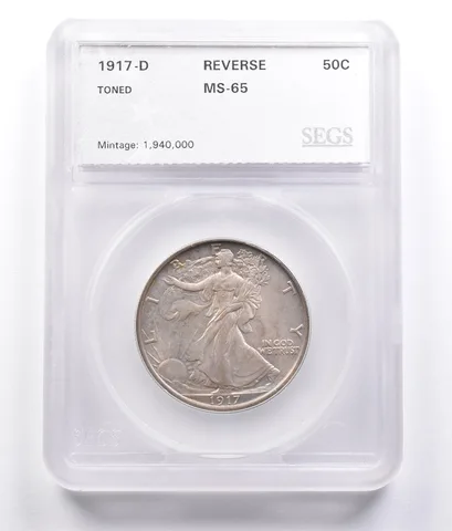 1917-D Walking Liberty Half Dollar Reverse *1660