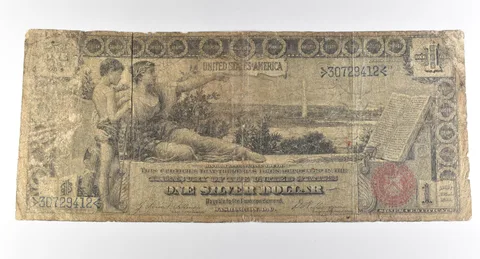 1896 $1 Silver Certificate Large Note Red Seal *3033